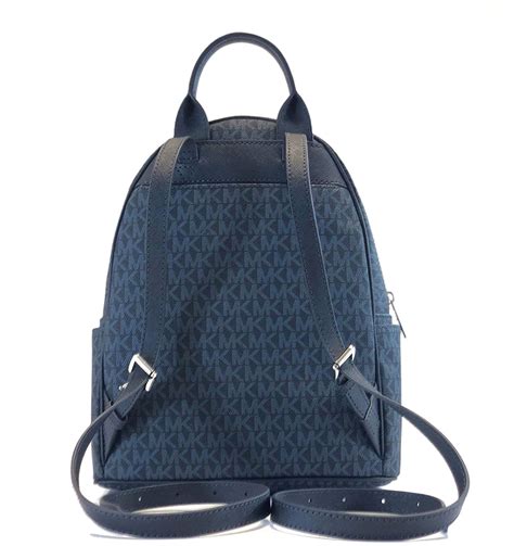 michael kors abbey backpack dark blue leather|Michael Kors abbey backpack.